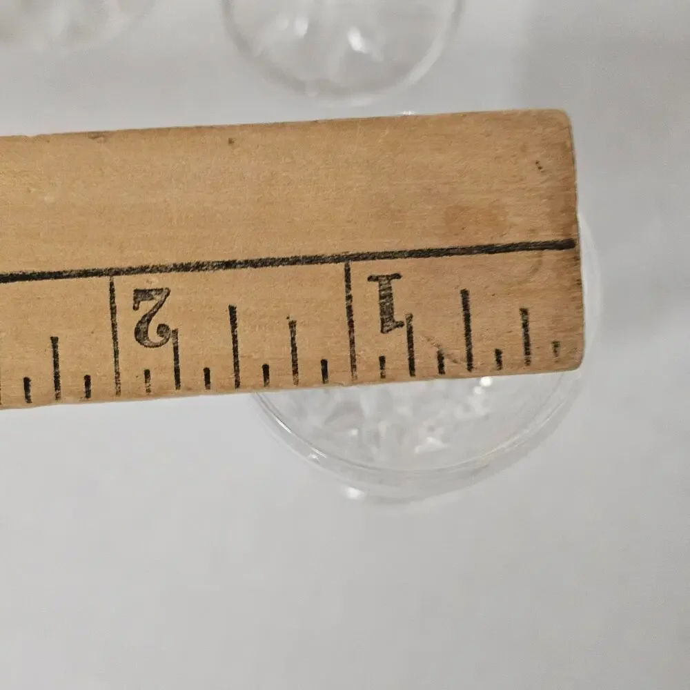 Vintage Glass Cordial Goblets Set 4 Mini Wine Liqueur 3.75